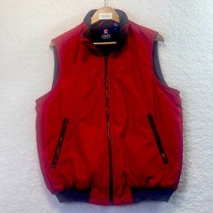 Men's Chaps By Ralph Lauren Vest/Jacket - Fleece Lined - Red, Size M
